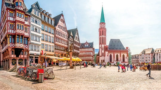 Romerberg Square in Frankfurt, Germany